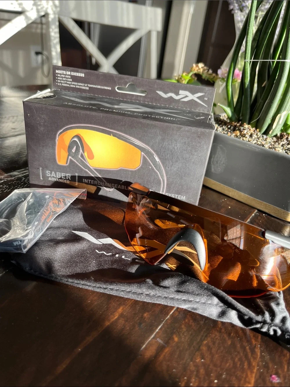 Wiley X Saber Interchangeable Lens Sunglasses - Amber